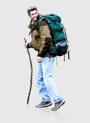 Wanderer - Chemiefaser in Outdoorbekleidung